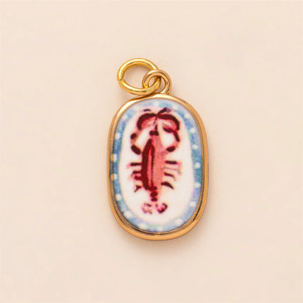 New Cartoon Series Strawberry Charm DIY Oil Drip Painting Colorful Charm Necklace