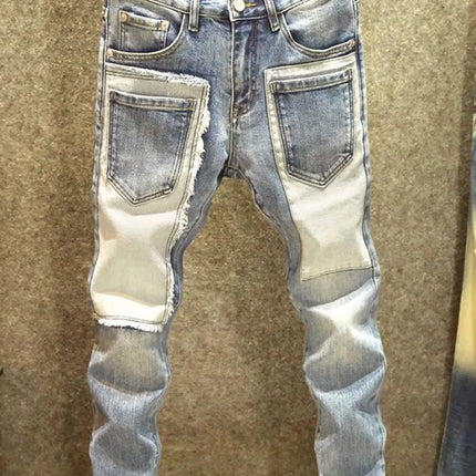 2024 Spring and Autumn New Fashion Trend Retro Stretch Pants Men's Casual Slim Comfortable Breathable High-Quality Jeans 28-36