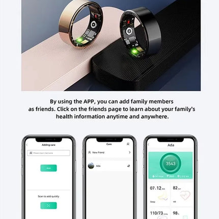 R11M Smart Ring Fitness Ring Bluetooth-Compatible 5.0 Multi-sport Modes R11 Heart Rate Blood Oxygen Sleep Monitoring