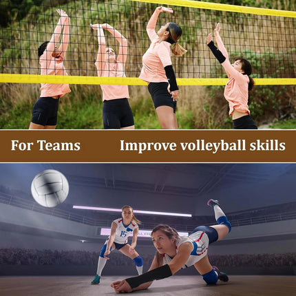 1Pair Sports Volleyball Arm Sleeves for Girls Passing Forearm Sleeves with Protection Pads and Thumbhole for Youth