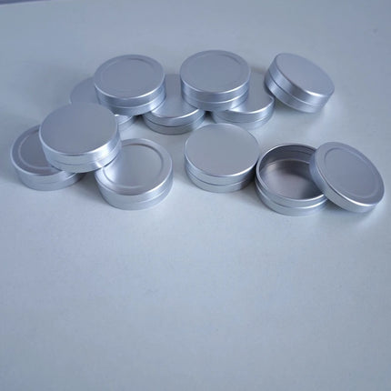 20 30 50pcs 15g Aluminum Empty Round Cosmetic Jars Container Fit Balm Spices Cosmetic Cream DIY Travel Storage Small Metal Box