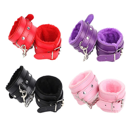 SM Handcuffs Sex Ankle Cuff BDSM Bondage Restraints Soft Plush Handcuff Adult Game 18+  Couple Sextoy Sex Supplies