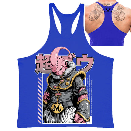 Dragon Ball Majin Buu Print Men's Gym Tank Top Fitness  Clothing Quick-drying Loose Sleeveless Shirt Men Sport Vest Dbz Top