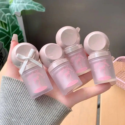 Liquid Blush Misty Lightweight Large Sponge Brush Head For Lips Cheeks Natural Korean Makeup Matte Long Lasting Low Saturation