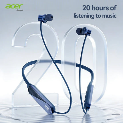 Acer Ohr561 Wireless Neckband Bluetooth Headphones, In-Ear Design, Comfortable to Wear, Bluetooth 5.4 Chip with Low Power Consumption, 20 Hours of Long Battery Life, Dedicated for Sports and Running