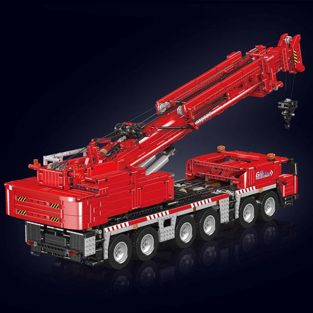 Mould King 17065 Technical Car Toys The Red Grove GMK Crane Building Block Enginerring Truck Brick Set Kids Christmas Gift