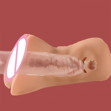 2 IN 1 Sex Toys Masturbation For Men Deep Throat Artificial Real Pussy Oral Male Masturbator Realistic Vagina Adult Pocket Pussy