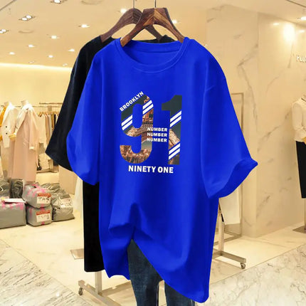 Summer Digital Building Print Cotton Basic T-shirt Women Fashion Casual O-neck Short Sleeve Top Tee Loose Oversized Y2k Pullover