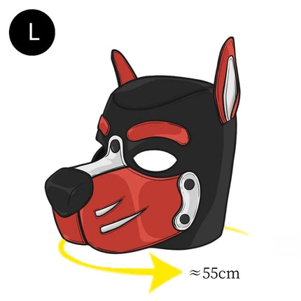 Sexy Charm Puppy Play Cosplay Mask Kit with Vibrant Full Head Ears Dog Hood for Couple BDSM Bondage Halloween Adult Sex Toys