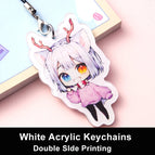 White keychain / 1in(25.4mm) / Commonly|Commonly