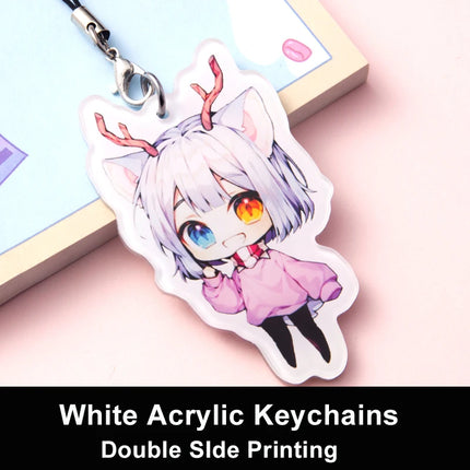 Custom Keychains Cartoon Llavero Key Chain Photo Customized Anime Charms Hologram Clear Acrylic Personalized Designer Keychains