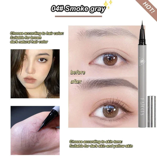 Ultra-fine Eyelash Pen Liquid Eyeliner Eyeshadow Stick Lying Silkworm Pencil Brown Grey Lasting Waterproof Cosmetic Makeup Tools