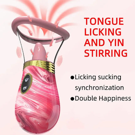 Sucking Vibrator Sex Toy for Women Clit Sucker Tongue Licking Removable Cup G Spot Nipple Vagina Clitoral Oral Vacuum Stimulator