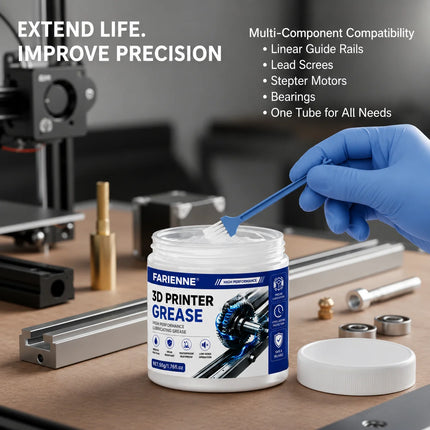 3D Printer Ultimate Lithium Grease | For Lead Screws & Linear Rails, Less Noise & Friction, Anti-Abrasion Smooth Printing