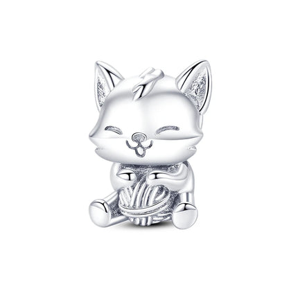 Charms 925 Sterling Silver Cute Cat Collection Charms Beads Paw Print Pendant Beads Fit Original DIY Bracelet Gift Women Jewelry