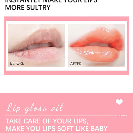 Crystal Jelly Moisturizing Lip Oil Plumping Lip Gloss Makeup Sexy Plump Lip Glow Oil Tinted Lip Plumper