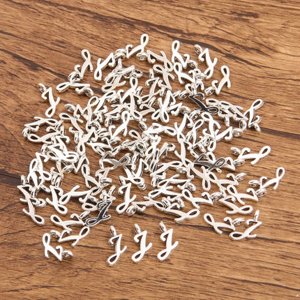 26Pcs Mix Size Picture Color Metal Zinc Alloy English Letter A-Z Charms Fit Jewelry Pendant DIY Necklaces Bracelets Bags Makings