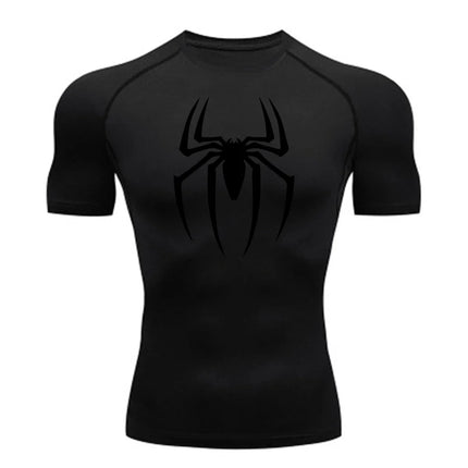 Men's Spider Print Sports Top - Quick-Dry Breathable / Men's Spider Print Sports Top - Quick-Dry Breathable