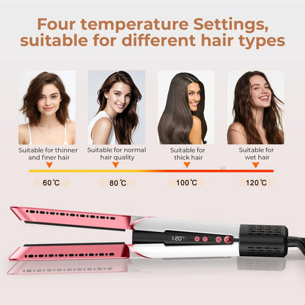 TINSOL 2-in-1 Multifunctional Hair Dryer Air Straightener Negative Ion Hair Styling Tool Long-Lasting Styling Tool