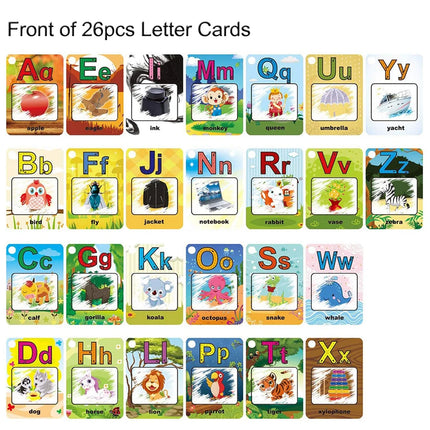 Montessori Toy Alphabet Water Coloring Cards Water Drawing Card with Magic Pen Aqua Painting Doddle Flashcards Educational Toys