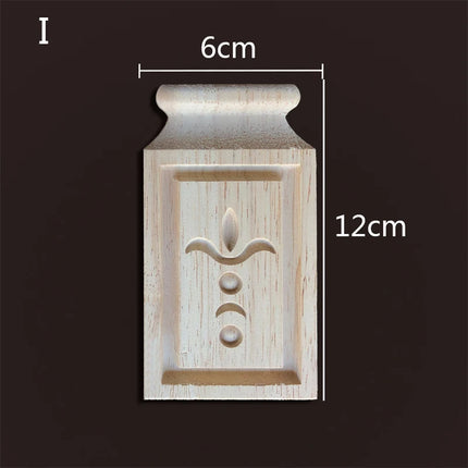 Applique for Furniture In Wood Figurines Moulding Decal Carved Wedding Decoration Maison Accessories Stair Decoration Wood Onlay