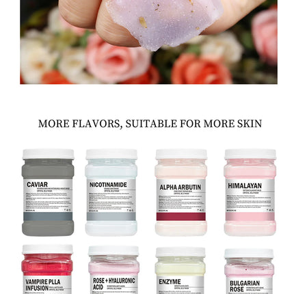 650g Enzyme Crystal Facial Mask Powder Carrot Soft Mask Powder Moisturizing Rose Petal Jelly Mask Mud Face Care Dropshipping