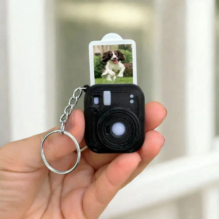 Portable Mini Camera Keychain Metal Key Ring Lightweight 3D Print Camera Pendant Decorative Multipurpose Bag Hanging Ornament