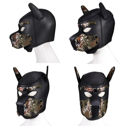 Female Role-playing Mask Couple Training Game BDSM Bondage Sex Toy Male Dog Head Mask Adult Party Toy Nightclub Dance Head Cover