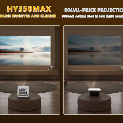 HY350MAX Android 14 Projector 8K Support Smart Home Cinema WiFi6 BT5.0 Portable Mini DLP 4K Video Beamer