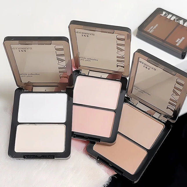 1Pc DIKALU Contour Palette 3D Facial Bronzer Cosmetic Face Shading Powder Two-toned Lasting Matte Nose Shadow Makeup Cosmetics
