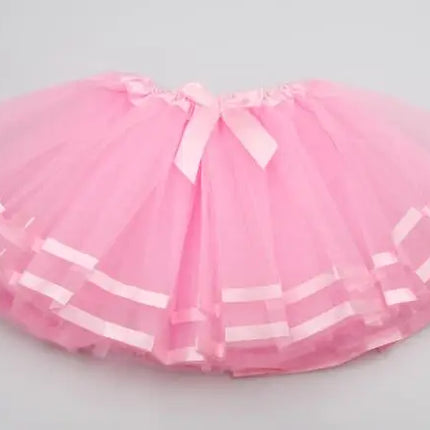 Baby Girl Tutu Skirt Cute Kids Princess Tulle Skirts Summer Children Party Ribbon Skirt Girls Dance Pettiskirt
