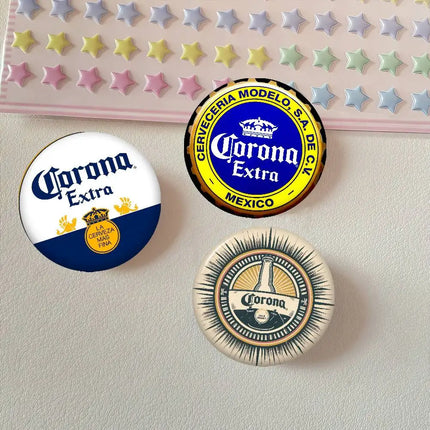 Logo C-Corona E-Extra Beer    32/44/58MM Customizable Button Pins Cute Funny Creative Badge Jewelry Decor Gifts For Friends