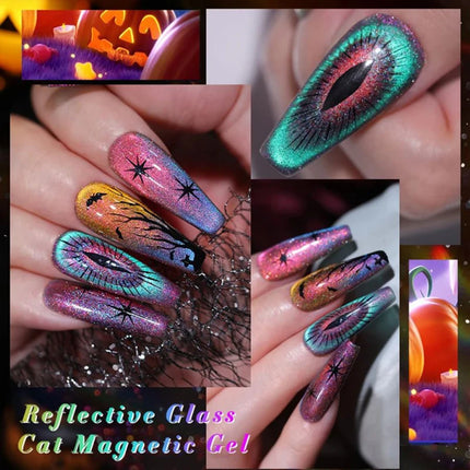 Light Cat Eye Glue Reflects Light Shatters Diamonds Nail Polish Oil Glue Polish Aurora Glitter Crystal Soak Off Manicure Magnet