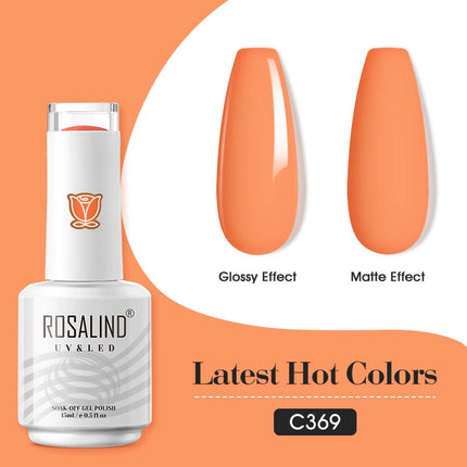 ROSALIND 15ml Nail Gel Polish Macaron Hybrid Varnish Semi Permanent Nail Art Design Soak Off Top Base Coat Esmalte UV Gel Nail