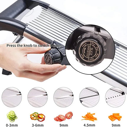 304 Stainless Steel Mandoline Professional Vegetable Slicer Adjustable Cutter Vegetable Grater with Blades Kitchen Accessories