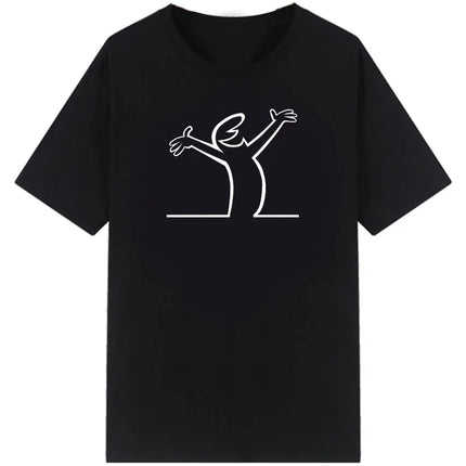 La Linea The Line Osvaldo Cavandoli TV T Shirt men Happy Fashion Women's tshirts Streetwear Tee Round Neck Casual Tops Camisetas
