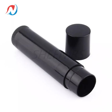 100pcs  3/16 Oz (5.5 ml) Empty Lip Balm Tubes lipstick container Round with White Caps for DIY Lipstick homemade Lip Gloss Stick