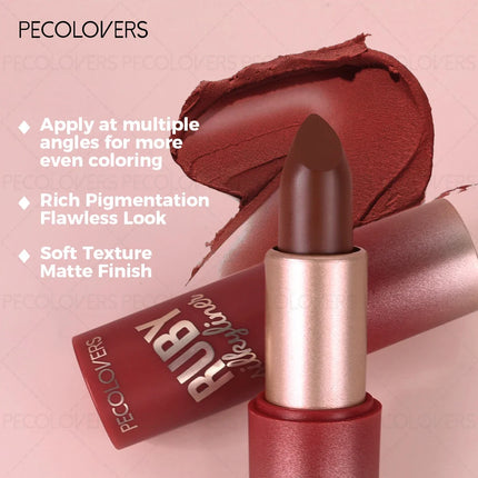 1PC Soft Nude Pink Matte Lipstick, Versatile for Daily Wear and Dates, Smooth Application, Long-Lasting and Smudge-Proof