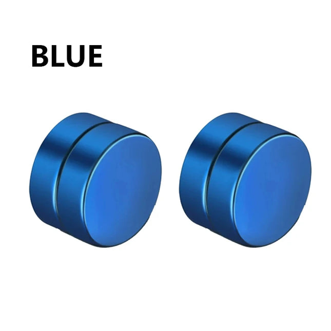 6mm/8mm/10mm/12mm Round Circle Non Piercing Strong Magnet Magnetic Mens Ear Clip Non Piercing Earrings Fake Earrings Jewelry