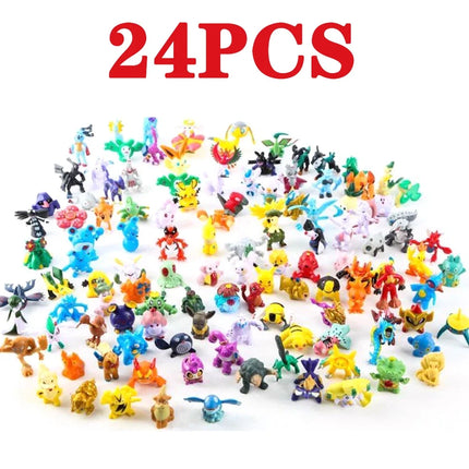 144pcs Pokemon Pikachu Action Figure Toys Mini Figures Model Toy Pikachu Anime Kids Doll Birthday Christmas Gifts