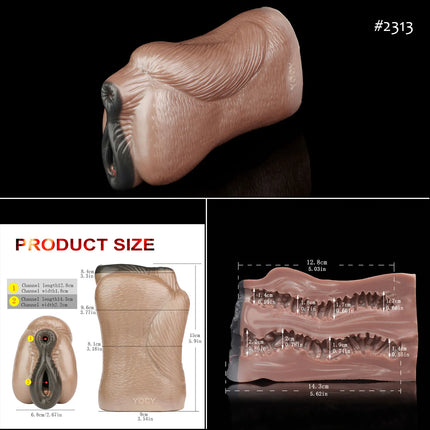 FAAK Color Mixed Ultral Soft Male Masturbator Silicone Fantasy Pussy Anal Stroker Erotic Fetish Stimulation Sex Toy for Men