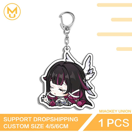 Genshin Impact Kawaii Columbina Double Sided Acrylic Keyring High Quality Decorative Decorative Key Ring For Bags And Keys