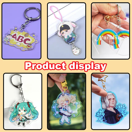 Personalized Keychains Designer Custom Cartoon Llavero Key Chain Photo Customized Anime Charms Hologram Clear Acrylic Key Rings
