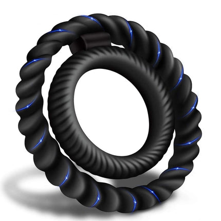 2 Types Silicone Cock Ring Scrotal Stretcher Delay Ejaculation Penis Ring Enlargement Male Chastity Device Sex Toys for Men