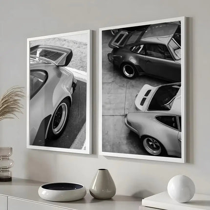 Black and White Luxury Car Vehicle Poster Modern and Elegant Wall Stickers for Home Decor Living Room Dormitory Wall Art