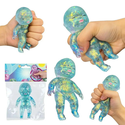 Soft Shiny Silicone Squish Toy Stretchy Slow Rebound Hand Toy Daily Mood Calming Plaything Ideal Party Present for All People