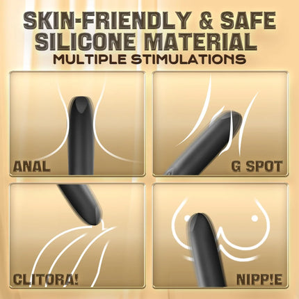Mini Rose Lipstick Female Masturbator Portable Vagina Stimulator with 12 Vibration Modes Nipple Pleasure Sex Toy for Women