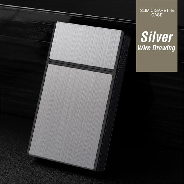 Long Cigarette Case Ultra Thin Flip Cover 20pcs Cigarettes For 100mm Storage Container Box Tobacco Case Smoking Tool Men's Gifts