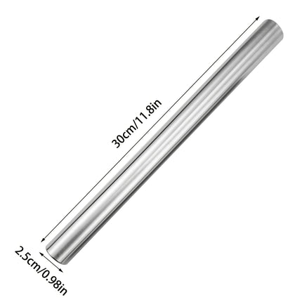 Stainless Steel Rolling Pin Kitchen Utensils Dough Roller Bake Pizza Noodles Cookie Dumplings Making Non-stick Baking Tool
