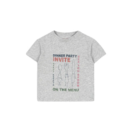 2026 New Summer KS Boys Girls Printed Round Neck T-shirt Kids Solid Color Shorts Girls' Casual Half Skirt Set